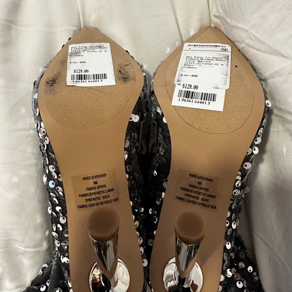 Steve Madden “Vivee” Sequin Thigh High Boots - Picture 4 of 4